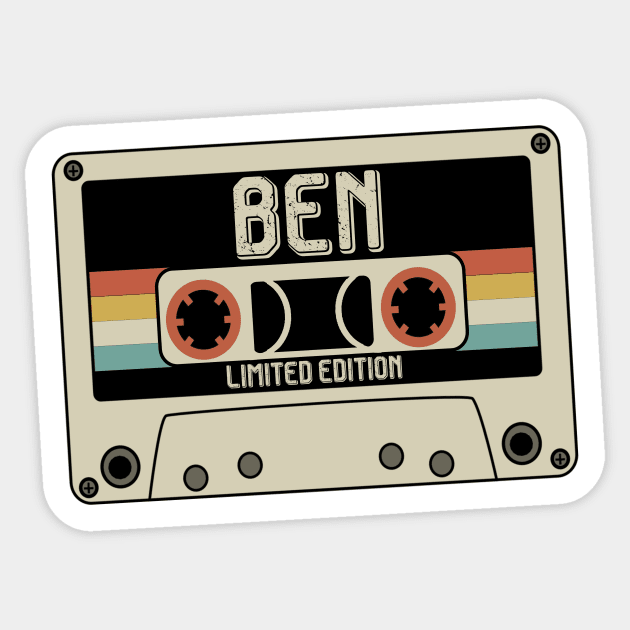 Ben - Limited Edition - Vintage Style Sticker by Debbie Art